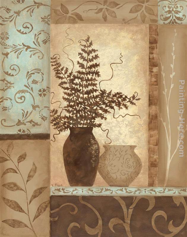 Eucalyptus Silhouette I painting - Vivian Flasch Eucalyptus Silhouette I art painting